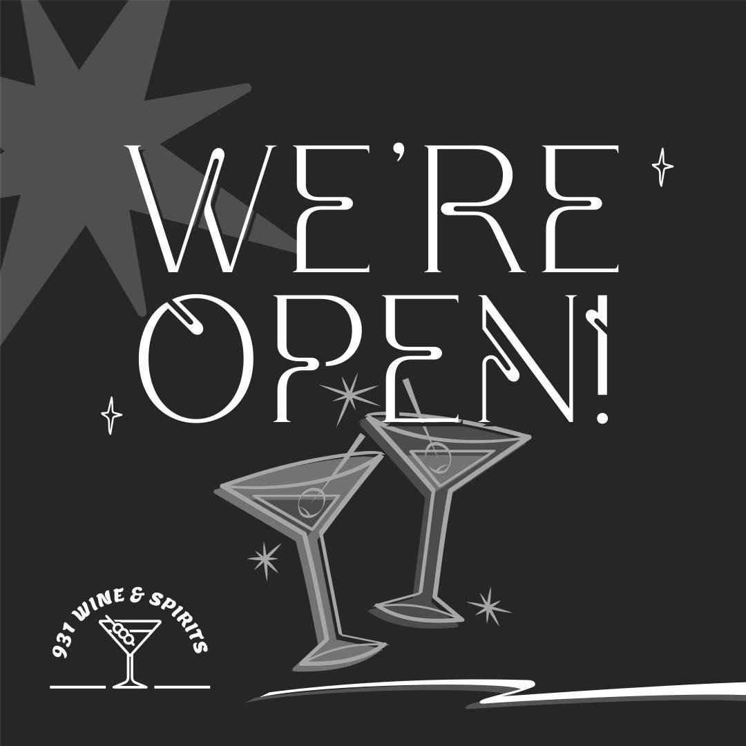We're Open! 931 Wine + Spirits Clarksville, TN